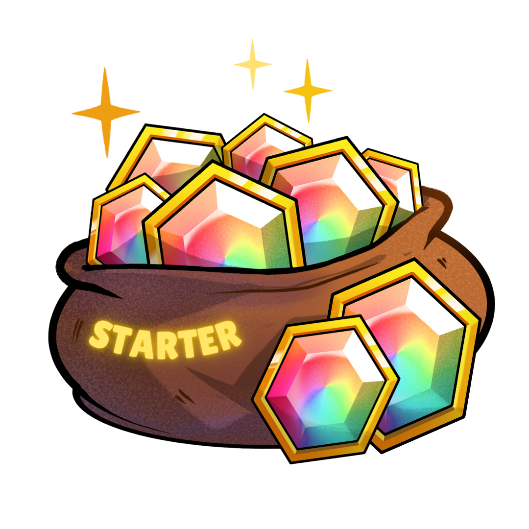 Starter Pack of Rainbow Gems (130% Bonus)